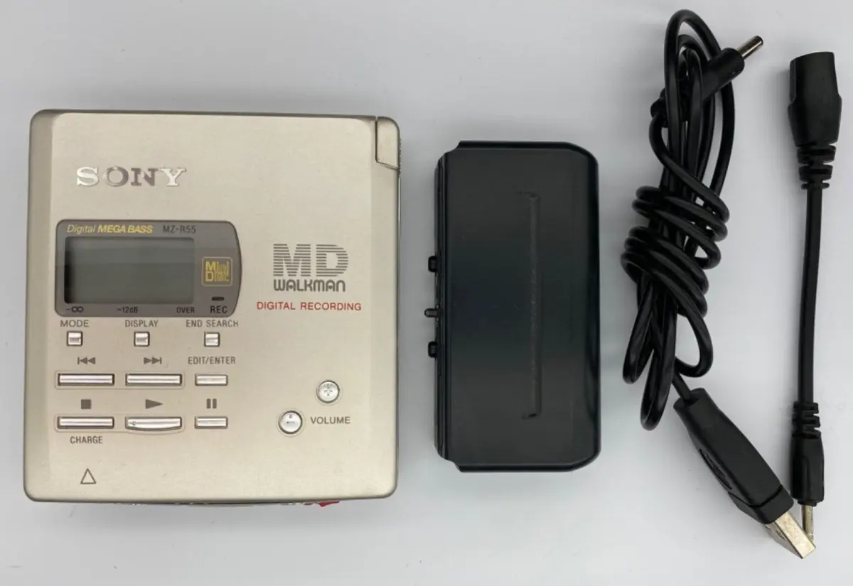 Andet Trampe Orient SONY MZ-R55 Portable Minidisc Recorder MD Walkman Digital w/ Battery Pack +  USB | eBay