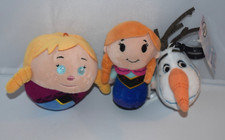 Frozen Hallmark Itty Bitty Anna Plush Bean , Plushie Ball Ornament Olaf Clip