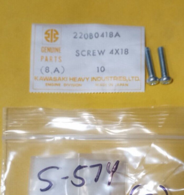 Kawasaki NOS Screw 4x18 220B0418A Qty 2 (S-574) | eBay
