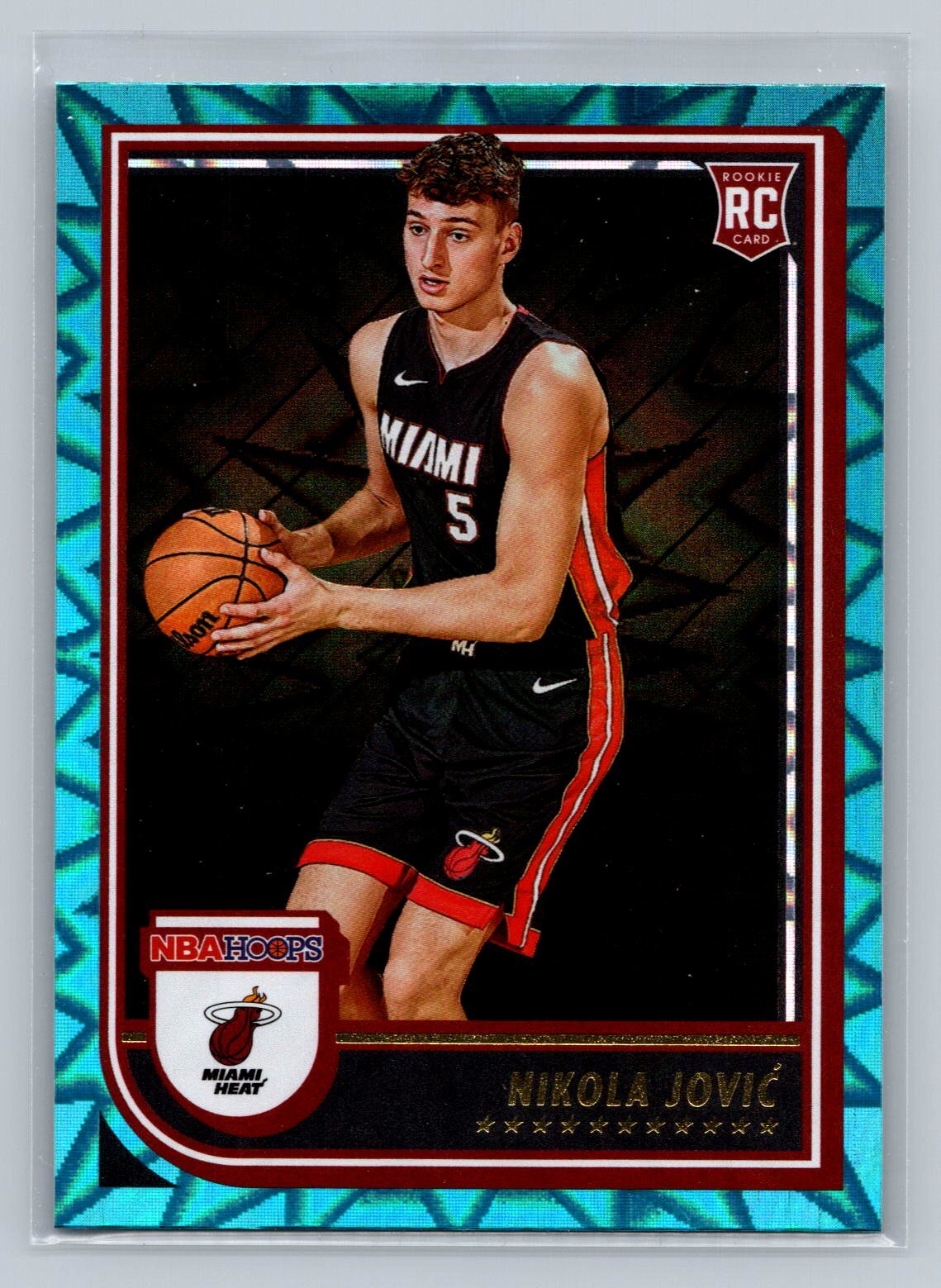 2022-23 Hoops #256 Nikola Jovic Teal Explosion Rookie
