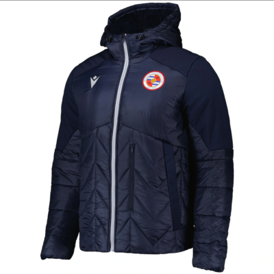 Reading Football Club Macron Padded Bomber Jacket Navy Uk size