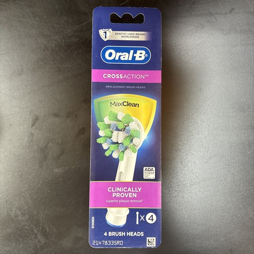 Oral-B Cross Action Electric Toothbrush Replacement Heads - 4 Count