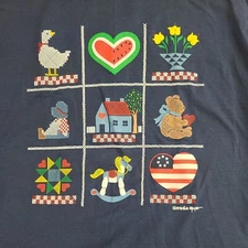 Screen Stars Best T Shirt Womens Large Rocking Horse 90's Graphic USA Made VTG