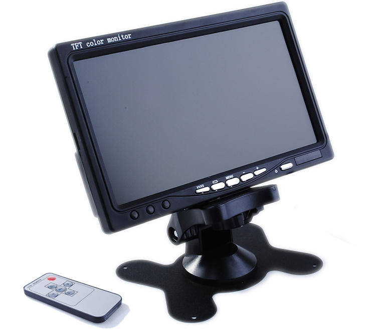 Monitor LCD 7" Videosorveglianza Auto Linq 2 canali AV + Telecomando