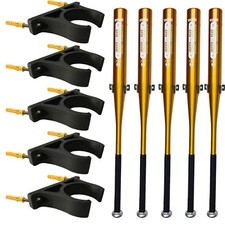 5PCS BASEBALL BAT HOLDER VERTICAL WALL MOUNT HALTER RACK HANGER DISPLAY