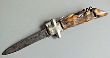 ANCIEN COUTEAU PLIANT 2 LAMES SOLINGEN AVEC POIGNEE A PATTE DE CHEVREUIL