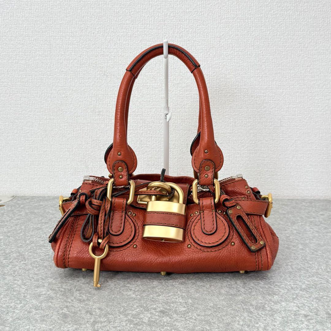 MS Chloe パディントン ミニ　ハンドバッグ　ブラウン系オレンジ MS 様専用Chloe パディントン ミニ ハンドバッグ ブラウン系
