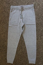 $498 New Michael Kors Men's Italian Cashmere Joggers - SMALL - Heather Gray