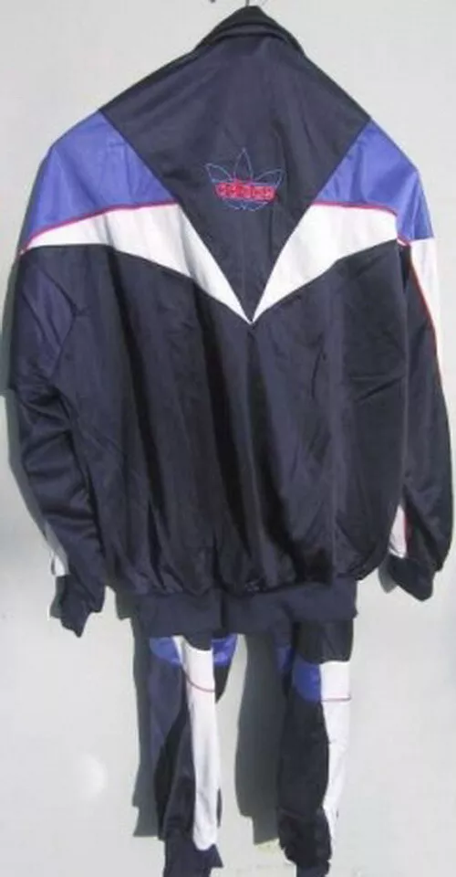 ADIDAS tracksuit, blue vintage deadstock track suit set jacket pants 80s 90s NWT