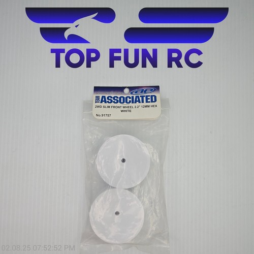 Team Associated 91757 2WD Slim Front Wheel 2.2” 12mm Hex White
