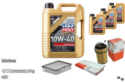 MAHLE Inspektionspaket 8 L Liqui Moly 10W-40 für Opel Vectra B Caravan 2.2 DTi