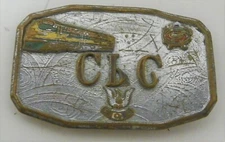 TRAIN BELT BUCKLE VINTAGE HOOK FAST PROVIDENCE RHODE ISLAND.