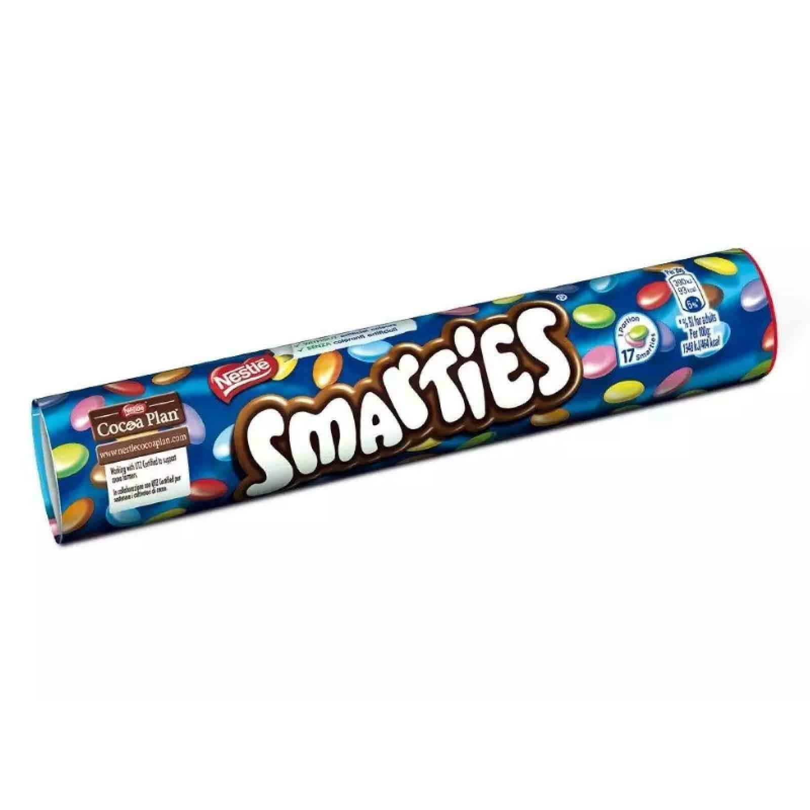 MAXI TUBO CIOCCOLATINI SMARTIES NESTLE TUBO 130g CIOCCOLATA PRALINE CIOCCOLATINI