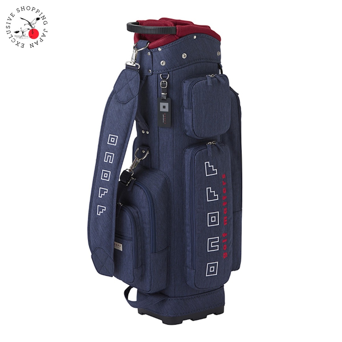 ONOFF ゴルフバッグ ネイビー ONOFF Golf Cart Caddie Bag 9 x 47in 3.1kg 6way Lightweight 2024