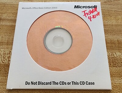 Vintage Microsoft Office Basic Edition 2003 CD | eBay