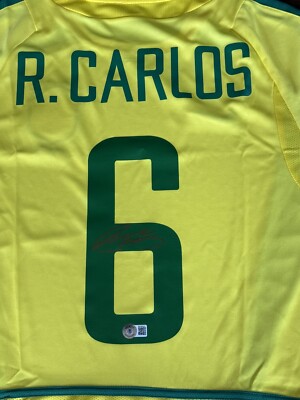 Maillot Roberto Carlos Dédicacé – Brésil, Avec Certificat Beckett