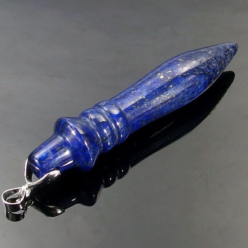 Natural Crystal Healing Quartz Rock Lapis Gemstone amulet Buddha Vajra Pendant - Picture 2 of 10
