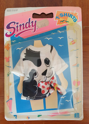 Vintage 1991 HASBRO SINDY outfit blister T-SHIRTS unused NOS see cond