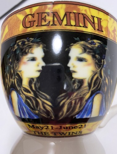 Gemini Zodiac Twins Coffee Tea Mug Cup May 21- June 21 Birthday By Dynamic Gift - Picture 3 of 7