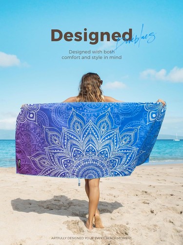 OCOOPA Microfiber Beach Towel Fast Drying Oversize Ocean Sand Free Extra soft - Picture 134 of 195