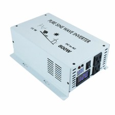 800W Power Inverter 12V DC to 120V AC Pure Sine Wave Inverter Truck RV Car Home