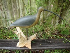 STUNNING  HUGE ANTIQUE STYLE CURLEW SHOREBIRD DECOY "SEABROOK" NEW JERSEY