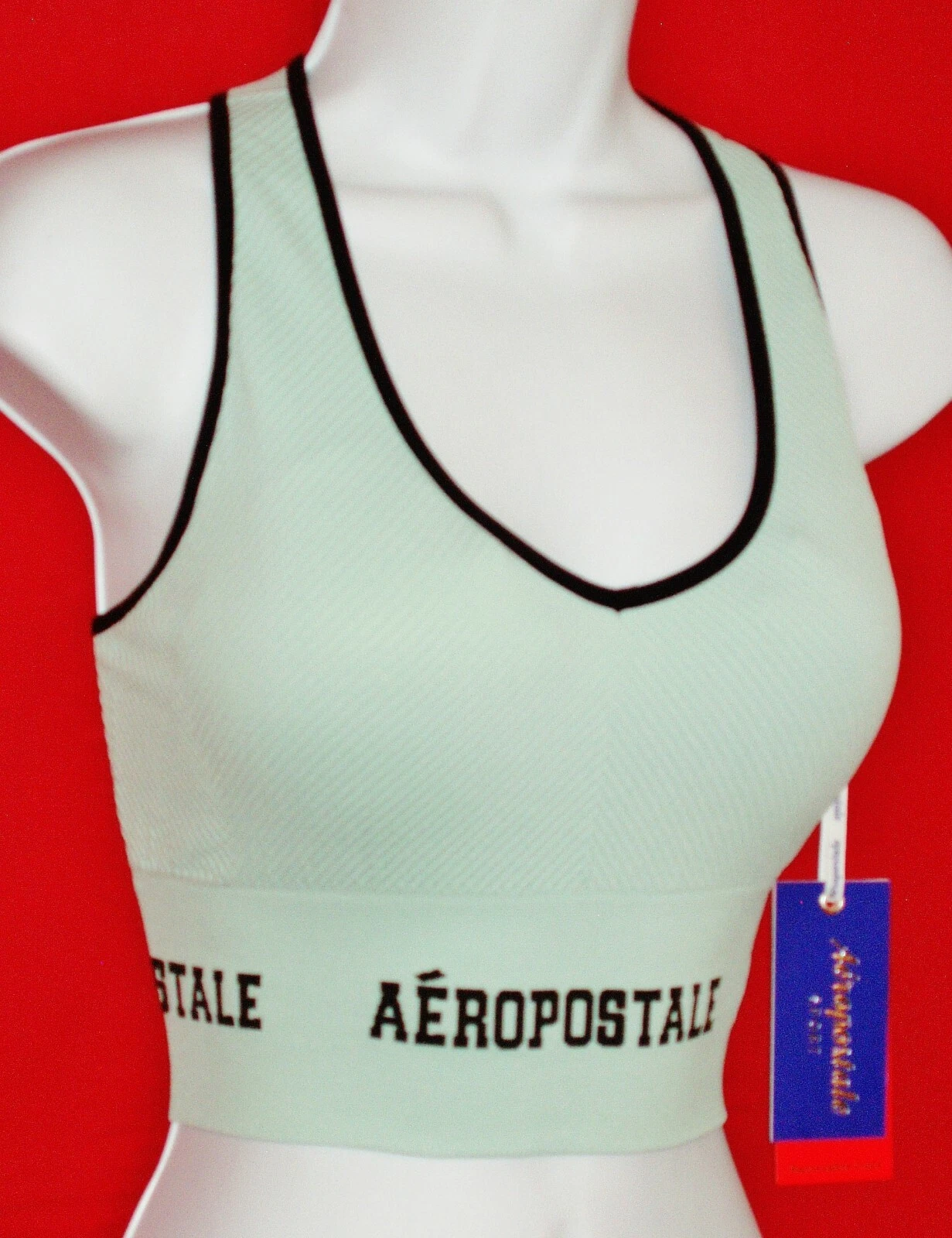 AEROPOSTALE SPORT WOMEN'S ACTIVE WEAR RACER BACK LOGO TOP SIZE STRETCHY XL NWT