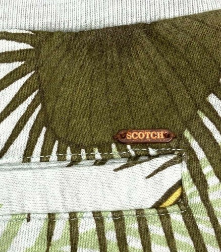 Scotch Shrunk / Scotch & Soda NWT Boys Sz 6 & 8 Aqua Tropical Knit Sweat Shorts - Picture 4 of 4