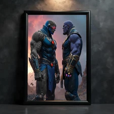Thanos Vs Darkseid Marvel DC Comic Poster Print - No Frame