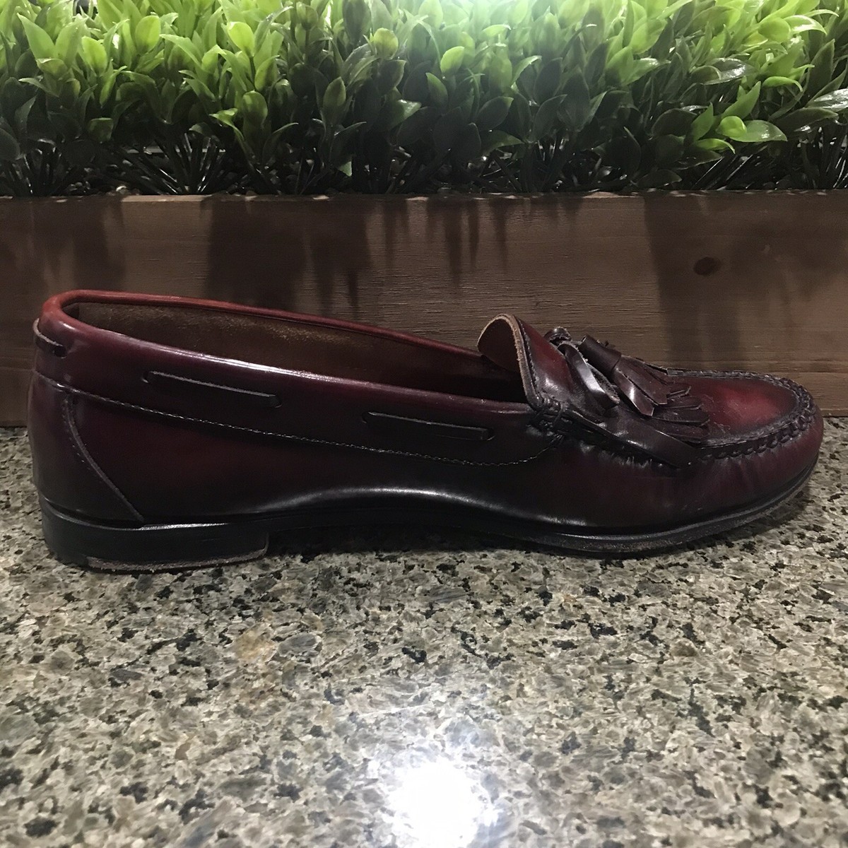 Cole Haan Slip On Tassel Loafer Dress Shoes Brown Men