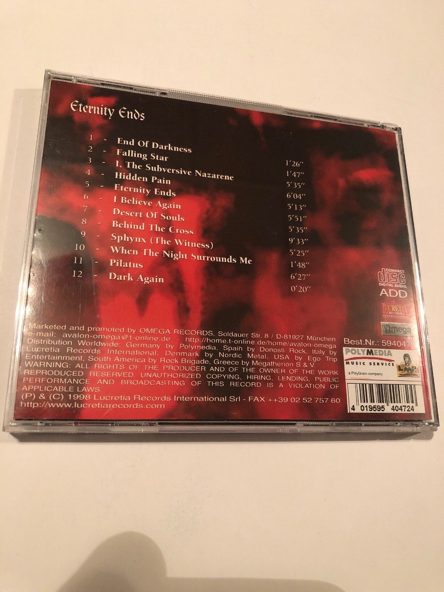 TIME MACHINE Eternity Ends CD - Omega Records 1998 - NEAR