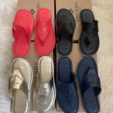 Sperry Women's Slippers Sandals Seaport Thong Flat Slides Flip Flops Memory foam