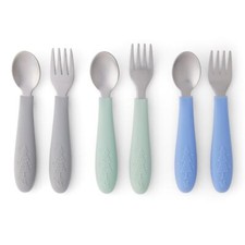 Kids Silverware with Silicone Handle Childrens Safe Flatware Toddler Utensil