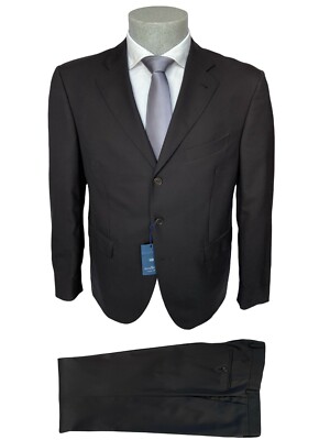 SAN REMO Men's Dress, Black DROP 6 Extrafine Merino Wool SUPER 150'S, -60%.