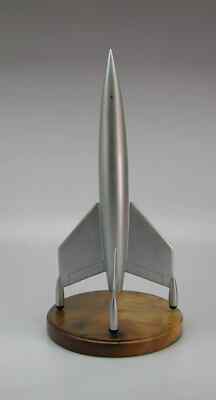 Luna Rocket Destination Moon Spacecraft Desktop Wood Model Small New