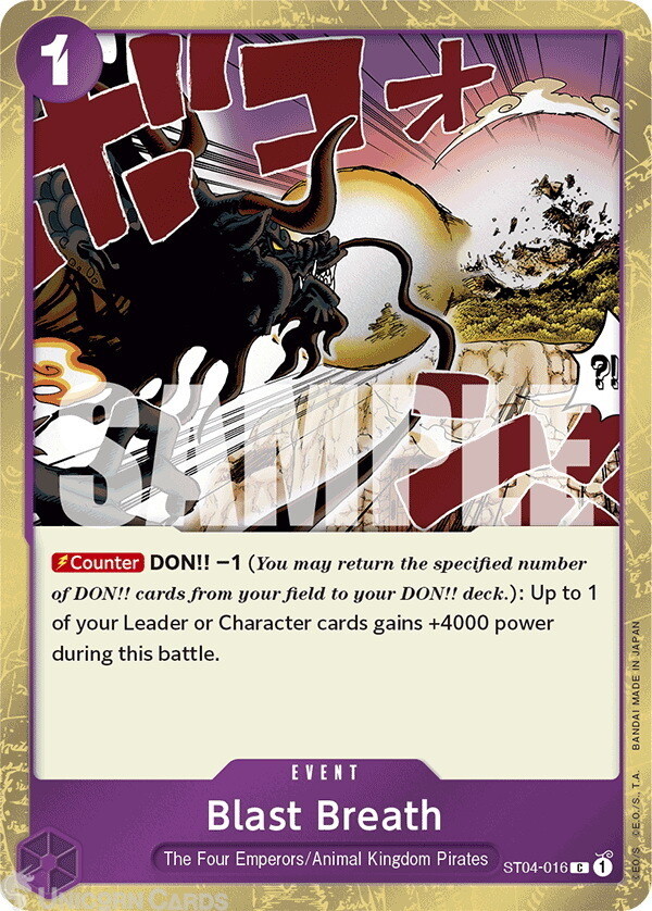 ST04-016 Blast Breath : Common Special Foil (Jolly Roger Flag) English One Piece