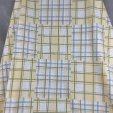 Reclaimed vintage plaid patchwork printed cotton Wamsutta fabric 84” x 38.5”