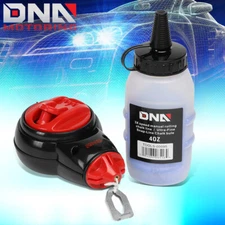 MULTIPURPOSE 100FT HANDY CHALK LINE REEL + HIGH VISIBILITY 4 OZ CHALK BOTTLE SET