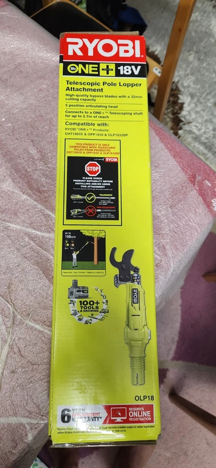 Ryobi One+ 18V Cordless 32mm Bypass Telescopic Pole Lopper Attachment OLP18