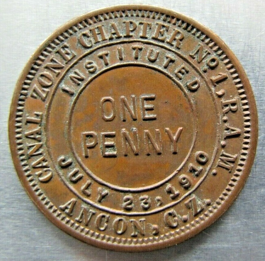 OZWNRT ブーファン　BoophamneMan TheCaudexMan Panama Masonic Penny - Plowman PT 440.4, Canal Zone Chapter No. 1