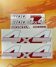 TRX 300 Fender Decal Set TRX300FW TRX300 Fourtrax Red 1990-1993