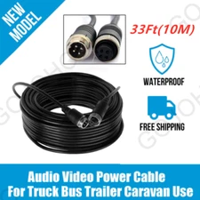 4Pin Aviation Extension Cable For Rear View Backup Camera Caravan Truck Trailer