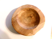 wooden hand bowl, crafted hand made 8" x 7.5" 19oz