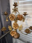 Pair Of Napoleon III Period Bronze & Medal Floral Candelabra’s  Antique/Vintage — photo 10