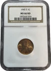 1945 S LINCOLN Wheat Cent NGC MS 66 RD BEAUTIFUL COIN #59