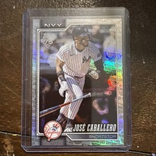 2026 Topps Series 1 Celebration Jose Caballero Opening Day Foil YANKEES