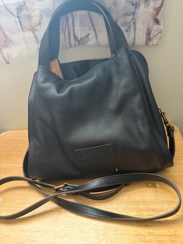 American Leather Co Auburn Convertible Crossbody triple entry satchel