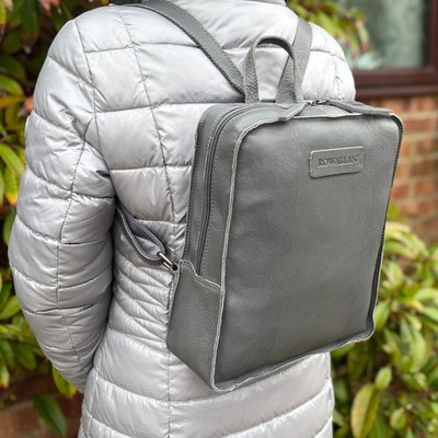 Rowallan Rucksack grau Leder