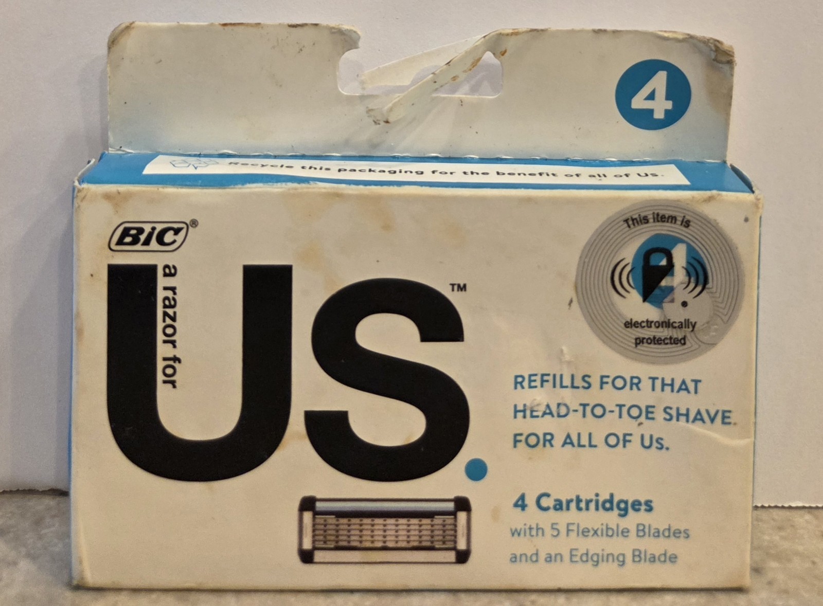 BIC A RAZOR FOR US Cartridge Refills with 5 Flexible Blades 4 In The Box New