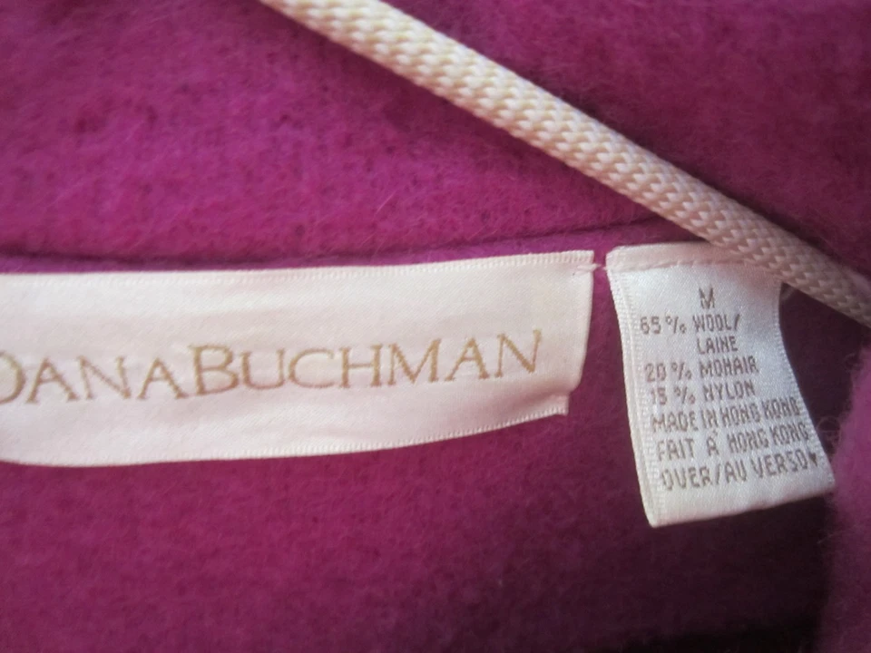 Blazer de lana magenta Dana Buchman talla mediana sin forro usado en excelente estado Foto 2 de 4